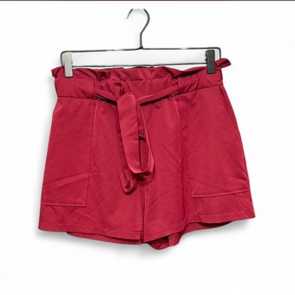 Windsor Pants - Burgundy Paperbag Shorts